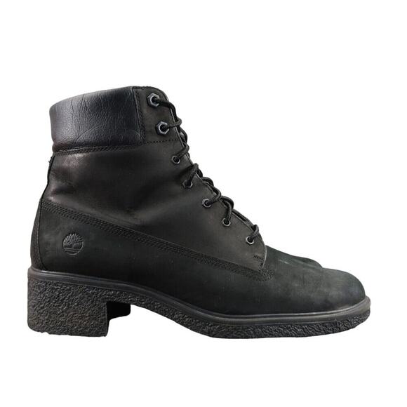 Timberland Shoes Womens 8.5 Boots Fashion Block Heel Lace Up Leather Waterproof - Picture 2 of 15